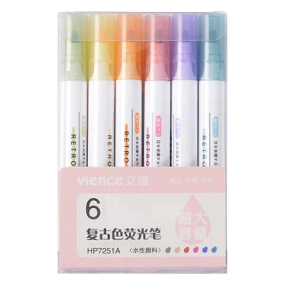 China Macaron Highlighter Bar Student Marker Cashier Color Modern Realistic Retro Color Pen for sale