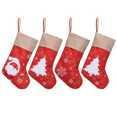 China New Christmas Gifts Decorations Christmas Tree Cute Cartoon Pendants Christmas Stocking Kids New Gift Bags for sale