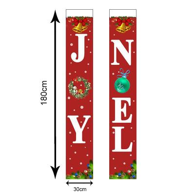 China Christmas Cute Sign Decoration Couplet Doorway Home Porch Winter Christmas Decorations Door Hanging Curtain for sale