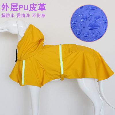 China New Viable Pet Raincoat With Hat Large Dog Poncho Dog Raincoat Waterproof Pet Reflective Clothes for sale