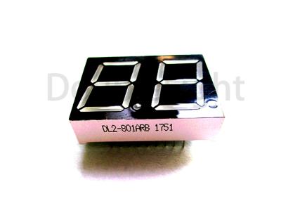 China Dual Digit Numeric Led Seven Segment Display 0.80 Inch 660nm Peak Emission Wavelength for sale