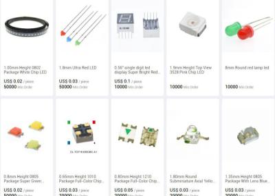 China 0.52mm Height 1w led chip / led light chip 80-CRI  85-CRI and 90-CRI for sale