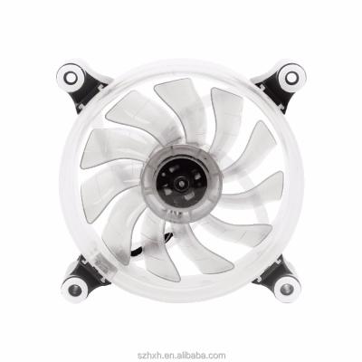 China 2017 Computer Case New Design 120mm Circle PC Fan With White LED Ring for sale