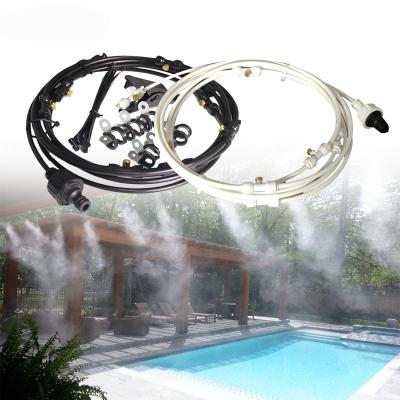 China Outdoor Garden Mist Cooling System Irrigation Kits For Greenhouse Garden Patio 6M~18M Mister Line System for sale