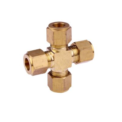 China Brass Metal Cross Connector 3/8