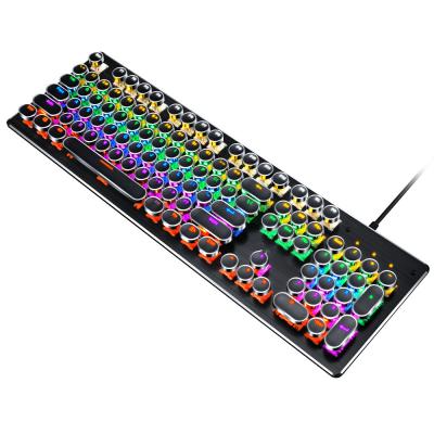 China Anti-ghosting Mechanical Gaming Keyboard, Backlit LED Rainbow Gaming, Quick-response Black Switches, Multimedia Control for PC and Desktop for sale