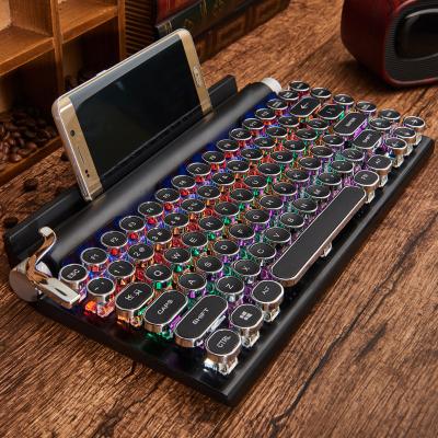 China Real mechanical punk keyboard 83keys dot dot keyboard retro mobile phone keyboard blue tooth mechanical punk tablet mechanical punk backlight for sale