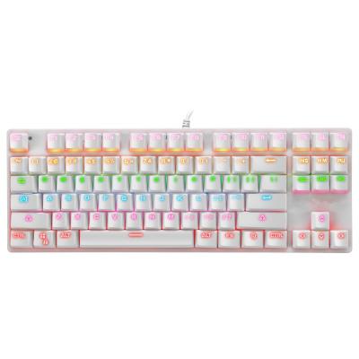 China Mechanical Gaming Keyboard Wholesale Laptop Wired Keyboard 87 Keys RGB Waterproof Mechanical Gaming Keyboard with Multimedia Function Keys for sale