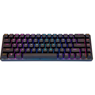 China Mechanical Gaming Keyboard Wholesale RGB GK68 RK68 68 Keys Wireless Professional Gaming Keyboard Mecanico Teclado Mechanical Keyboard for sale