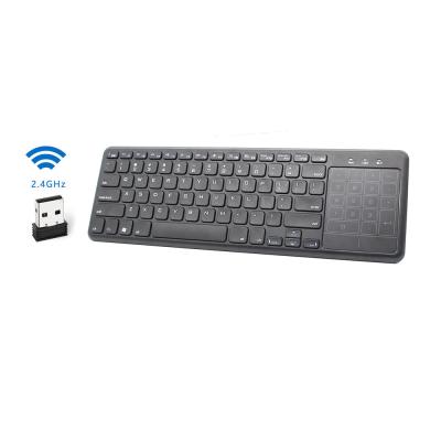 China Anti-ghosting wholesales 78 keys touchpad thin wireless blue keyboards portable trackpad TV keyboards wireless for desktop laptop for sale