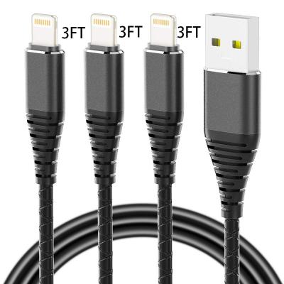 China Thicker Wire + 3 Feet Copper+Durable+Flexible+Tangle (1M) High Quality Free Shipping Big Flexible Cable Phone Fast Charging Cables For iPhone USB Cable for sale