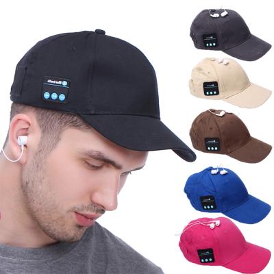 China Wholesale HD Stereo+ Bass Sound +Rechargeable Li-battery+Blue Tooth V4.2 2021 summer sports sunbonnet for hat music baseball blueteeth wireless hat with headphones for sale