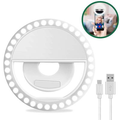 China Phone For Selfie LED Lights For 1 Sample Is OK Custom Logo Mini Selfie Ring Light Mobile Phone Selfie Ring Light Portable Clip for sale