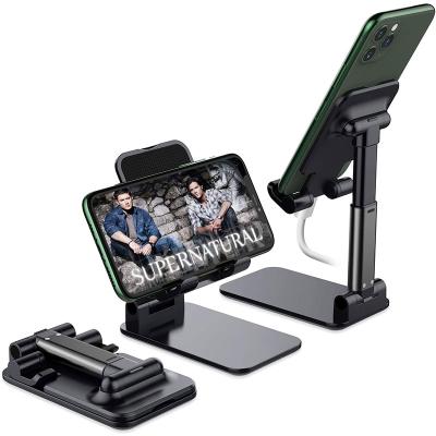 China Adjustable Foldable Adjustable Angle and Height Mobile Phone Holder Desk Phone Stand with Stable Anti-Slip Design for iPhone 12 for sale