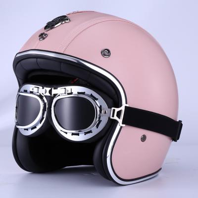 China ABS manufacturers wholesale high safety motorcycle men and women with the same type of electric car helmet and eye cover for sale