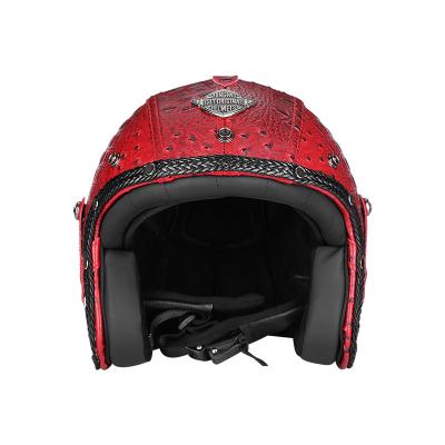 China ABS manufacturers head new motorcycle helmet summer electric car men women personality baseball leather half helme new for sale