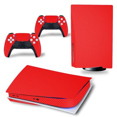 China Newest Fashionable PS5 Console Skin PS5 Controller Carbon Fiber Skin Sticker for sale