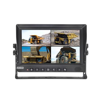 China 9 Inch IP68 Vehicle Rear View Split Screen Quad Waterproof Waterproof Monitor With 4 AV Inputs For Vehicle for sale