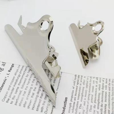 China Large Metal Imaged Metal Clip 146mm Silver Clipboard Clip for sale