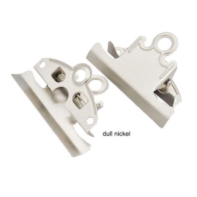 China Metal 78mm Good Quality Nickel Metal &silvery Clipboard Clip Popular Age Cuts Bulldog Clip For Menus Board for sale