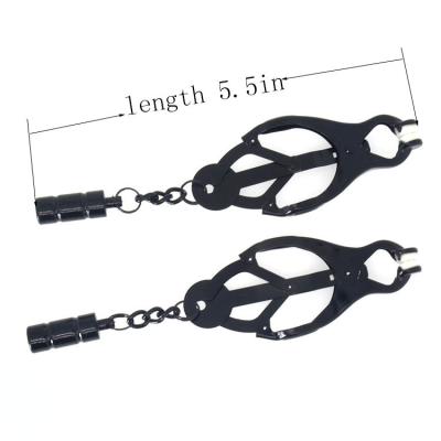 China Metal Butterfly Chain Nipple Clamps Sex Toys For Women Nipple To Stimulate For Couple Sex Flirt Toy for sale