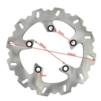 China 245mm Thickness Rear Brake Disc Rotor for Yamaha FZ6 600 FZ6 Fazer 600 Road Motorcycle Made of Durable Stainless Steel for sale