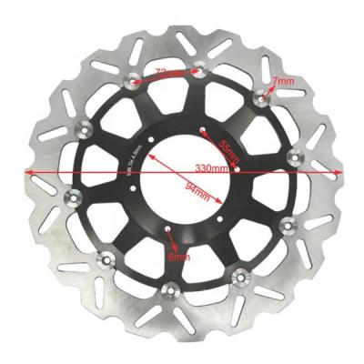 China 6 Mounting Hole 330MM Stainless Steel Motorcycle Floating Brake Disc Rotor for Honda CBR929 RR CBR954 RR and Performance for sale