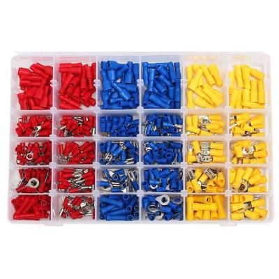 China 480pcs geïsoleerde terminals elektrische krimp connector kont spade ring vork terminal set kit met geval voor jaar universeel Te koop