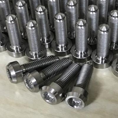 China 6AL-4V Titanium Alloy M7*1.0 Split Rim Bolts for BBS Natural Finish 24.5mm Ready to Ship for sale