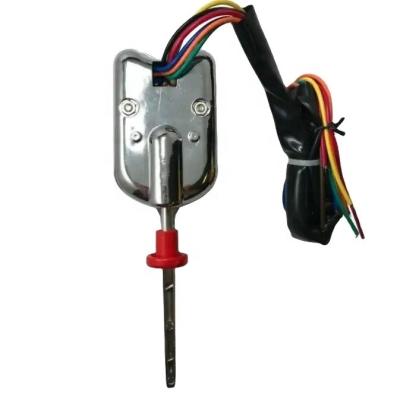 China OEM Standard Size Universal Street Chrome Column Mount Turn Signal Switch with Hazard Knob and Dimmer Lever Easy to Install for sale