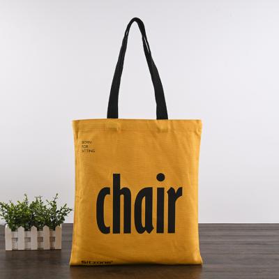 China 2021 Hot Sale Custom Logo Organic Reusable Big Capacity Cotton Durable Orange Shopping Bag Eco - Friendly for sale