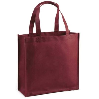 China High Quality Customized Eco-Friendly Promotional Reusable Eco-Friendly Non Woven Shopping Bag From Burgundy for sale