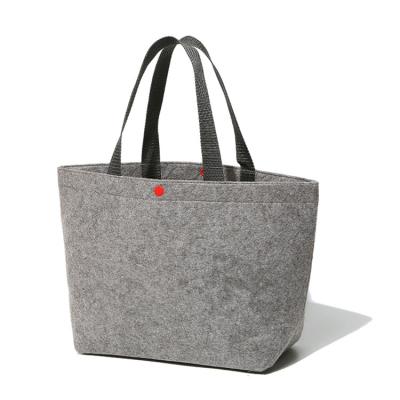 China Eco-Friendly 2021 Custom Prints Eco-Friendly Ladies Logo Design Halloween Gray Women Felt Tote Shopping Bag for sale