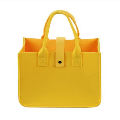 China New Fashion Recyclable Cheap High Quality Custom Made Light Color Classic Lady Felt Shopping Bag With Handle for sale