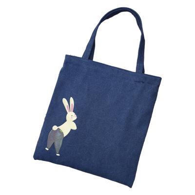 China Fashion Eco-friendly Durable Simple Design Animals Lovely Animals Handbag Shopping Jeans Bag for sale