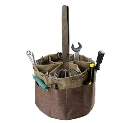 China Large Capacity China Manufacturer Sturdy Canvas Storage Bucket Multifunctional Waterproof Tool Bag for sale