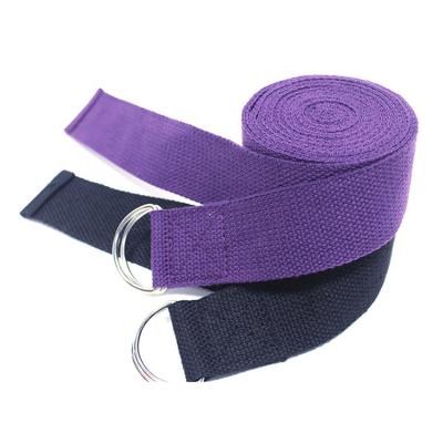 China Eco-Friendly Custom Printed Eco-Friendly Durable Polyester Elastic Adjustable Yoga Stretching Belt for sale