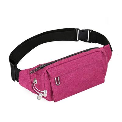 China Custom Logo Fashion Multifunctional Canvas Waist Bag Waterproof Fanny Pack Wholesale Water Proof for sale