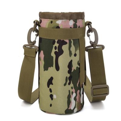 China Fashion Travel Portable Outdoor Lightweight Canvas Tactical Water Bottle Bag With Water Bottle Holder for sale