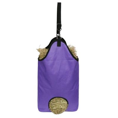 China Wholesale Custom Protable Horse Logo Large Capacity 600D Oxford Slow Feed Bag With D-Ring for sale