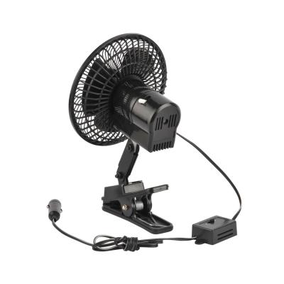 China Hot Sale 24v Mini Vehicle Fan 4 Blade Small 6 Inch Fan Metal DC Mini Auto Car Cooling Auto Cool Fans For Truck for sale