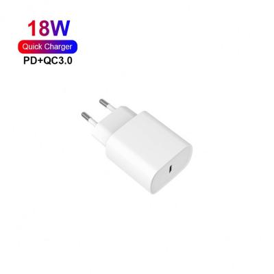 China Mobile Phone Type C Charger 18W Palladium 18W Charger 18W Charger For Apple 18W USB-C Power Adapter for sale