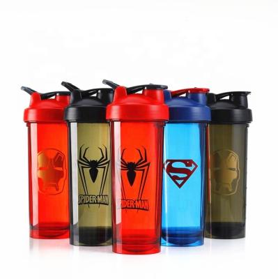 China 700ml Protein Shaker Bottle Fitness Sport Plastic Shaker Water Bottle With Custom Viable Logo for sale