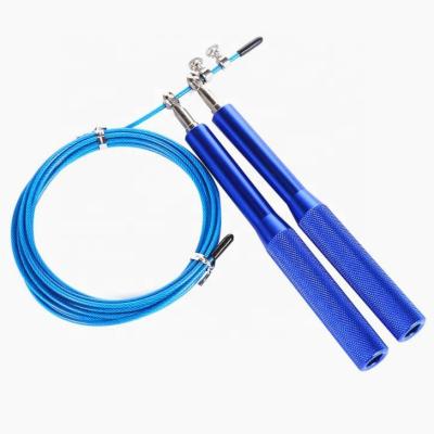 China Durable/High Quality/Anti-Slip/Eco-friendly Aluminum Handle Speed ​​Adjustable Jumping Jump Rope With Bearing In Grips for sale