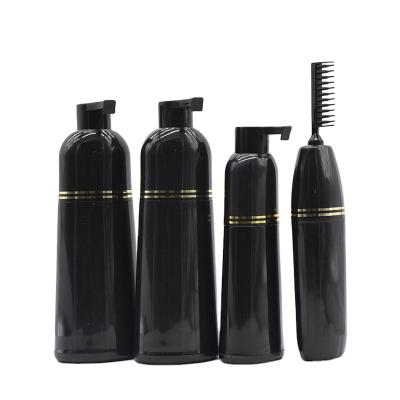 China Black PET BEAUTY PACKAGING 300ml Empty Lotion Pump Spray Cosmetic Bottle With Pump Dispenser For Hair Dye for sale