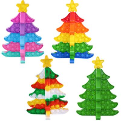 China Gifts Giant Bubble Jumping Toys Christmas Sensory Gift For Kids Adults 3D Puzzle Christmas Tree Snowflake Jumbo Jumping Person Toy for sale