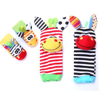 China Baby Toddlor's Soft Toy Animal Infant Wrists Rattle Rattle and Socks Foot Finders Set Present Gift for Newborn Baby Squeaky Toy for sale