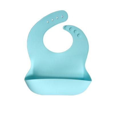 China BPA Free Adjustable Travel Silicone Easy Bib For Babies Toddlers Baby Feeding With Large Food Catcher Waterproof Silicone Bib for sale