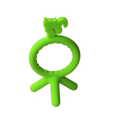 China Reuseable Effective Squirrel Teether BPA Free Silicone Easy To Hold Teething Chew Toys Baby Silicone Teethers for sale