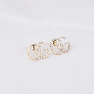 China Amazon Fashion Brass Jewelry Hot Selling Custom Made Zircon Stainless Steel Circle Hoop Earrings for sale